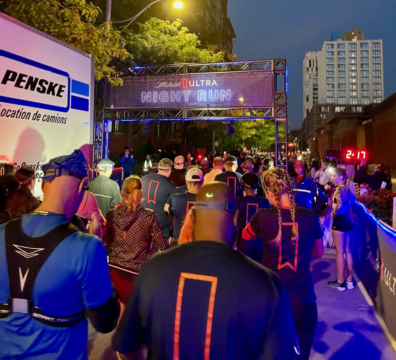 The start of the Michelob Ultra Night Run in Toronto