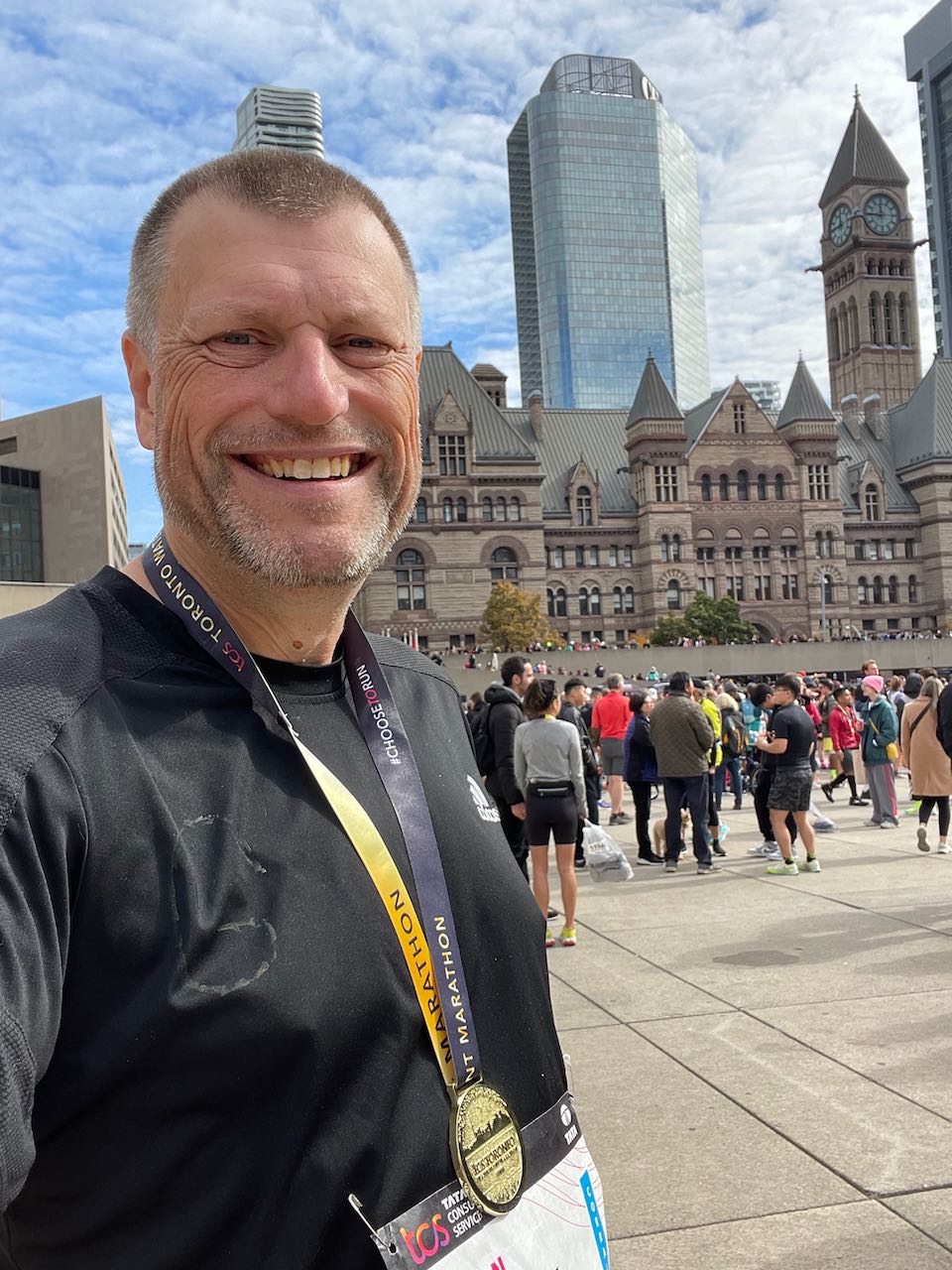 Simon From Toronto at the completion of the 2022 Toronto Waterfront Half Marathon